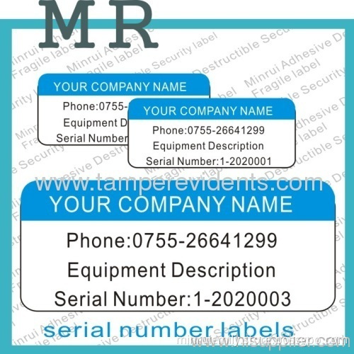 Custom Tamper Evident Asset Sticker,printable Tamper Proof Property Label With Company Name&amp; Logo,destructive Labels 